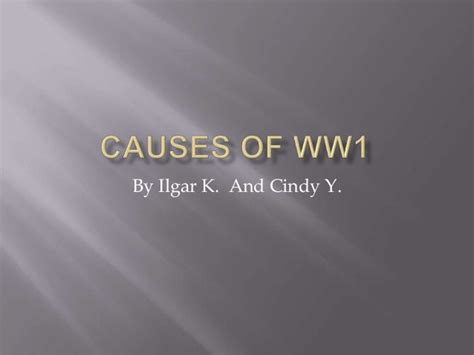 Dbq 18 Causes Of World War 1 Essay