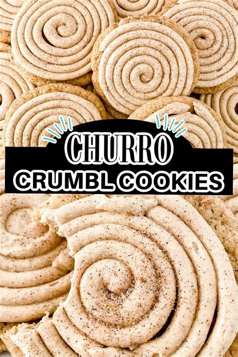Some Cookies Are Stacked On Top Of Each Other With The Words Churro