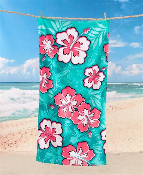 Hibiscus Tropical Beach Beach Towels Tropical