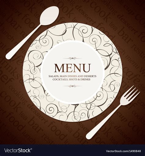 Restaurant Menu Royalty Free Vector Image Vectorstock