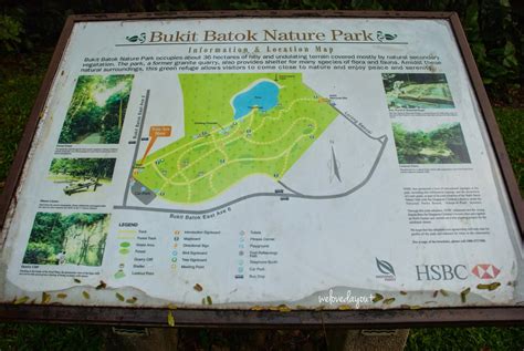 There are lookout points that afford stunning views of the quarry, along with footpaths to cycle and jog on and a moderately easy hiking trail through the foliage. welovedayout: Fun Hiking Day Out At Bukit Batok Nature Park