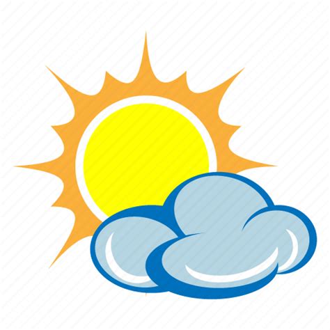 Cloud Cloudy Day Forecast Sun Sunny Weather Icon Download On
