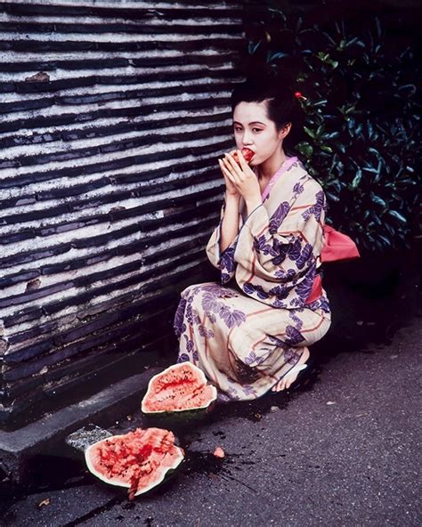 Masters Of Japanese Photography Araki Girl With Watermelon Photo