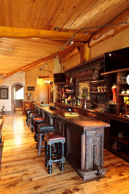 Awesome Log Cabin Rustic Home Bar Dallas By