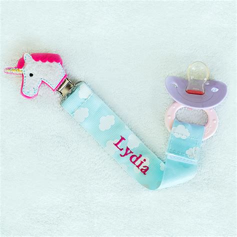 Any Name Unicorn Personalized Pacifier Clip Tsforyounow