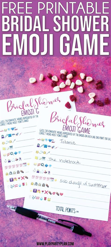 Different than any bridal shower games i've seen before. Free Printable Bridal Shower Name the Emoji Game | Printable bridal shower games, Emoji games ...