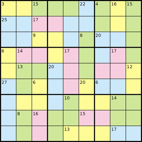 Killer Sudoku Wikipedia Sudoku 2x3 Printable Printable Sudoku Free