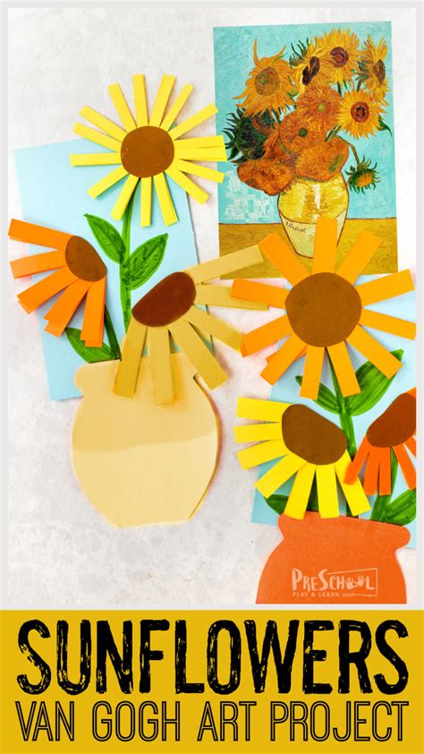 🌻 Van Gogh Sunflowers Craft For Preschoolers