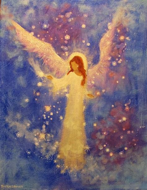 Commissioned Acrylic Painting Of Your Guardian Angel Etsy Engel