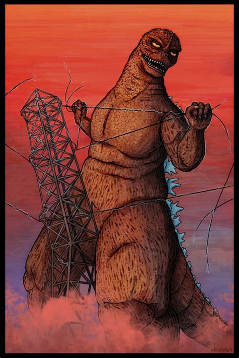 Sexy Godzilla 4 X 6 Print Of Etsy