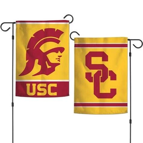 Usc Trojans ~ 1 2 Sided Ncaa 125 X 18 Garden Flag Banner ~ New Ebay