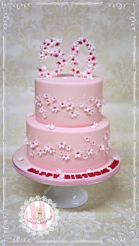 50,000+ vectors, stock photos & psd files. Pretty pink 50th Birthday - cake by Sweet Surprizes ...