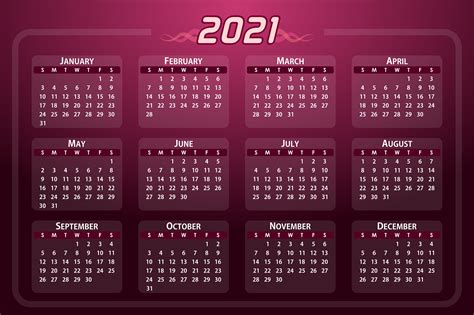 Календарь Дата 2021 Бесплатная векторная графика на Pixabay Pixabay