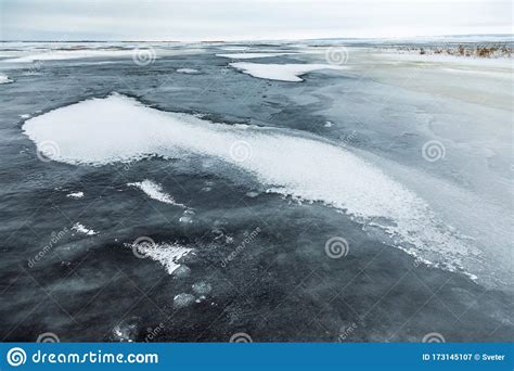 Ice Crust On The River Stock Image Image Of Frozen 173145107