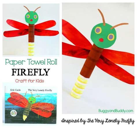 Paper Towel Roll Firefly Craft For Kids Buggy And Buddy