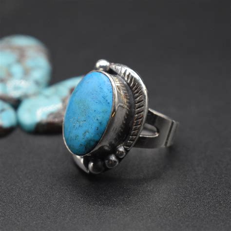 Southwest Turquoise 925 Handmade Ring Sterling Silver 15g Etsy