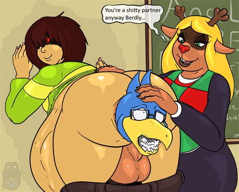 Post 3308700 Berdly DarkArtist5 Deltarune Kris Dreemurr Noelle Holiday