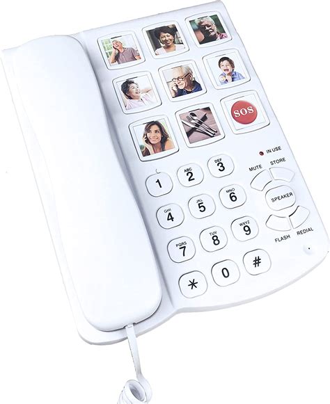 Telpal Big Button Corded Telephone With Speaker For Seniors Elderly