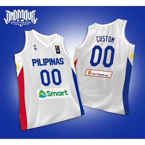 basketball jersey gilas custom gilas pilipinas white jersey customized name and number full