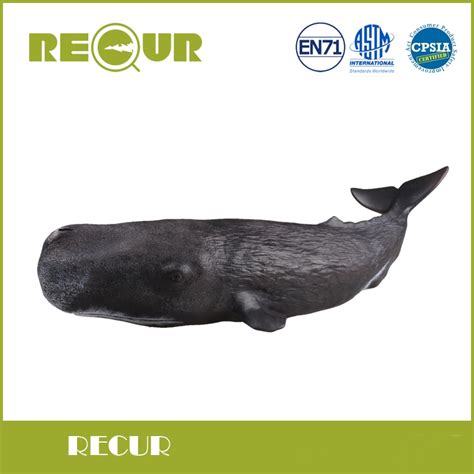 Recur Toys High Quality Sperm Whale Sea Life Model Delicate Pvc Hand