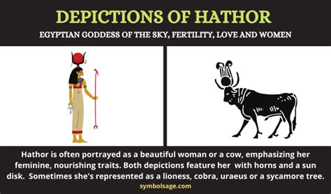 hathor egyptian goddess of sky and her symbols symbol sage