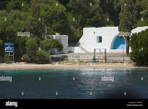 Greece Ionian Islands Lefkada Skorpios Island Onassis Home Stock
