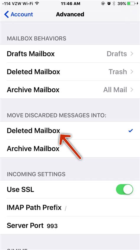 Missing Trash Folder In Ios Mail Imore