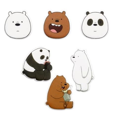 36pc we bare bears stickers flake ready to peel and stick searching words: We Bare Bears - Frizzy Sticker - Harumio