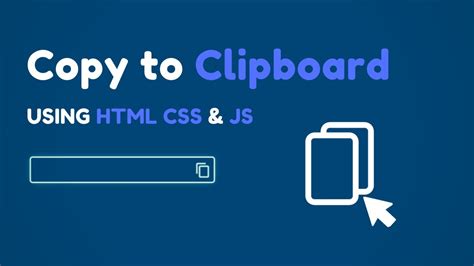 In order to avoid confusing the user and, more. Copy to Clipboard | Copied text | using HTML CSS ...
