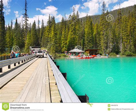 Emerald Lake British Columbia Canada Editorial Stock