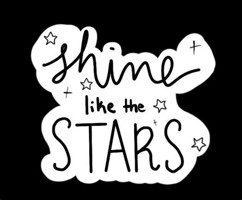Shine Like The Stars Sticker 2x2 Inches Etsy