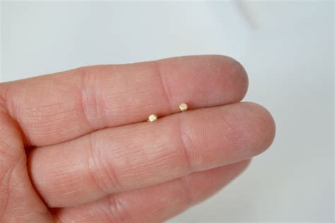 Very Tiny Gold Color Stud Earrings Super Tiny Earrings Very Small