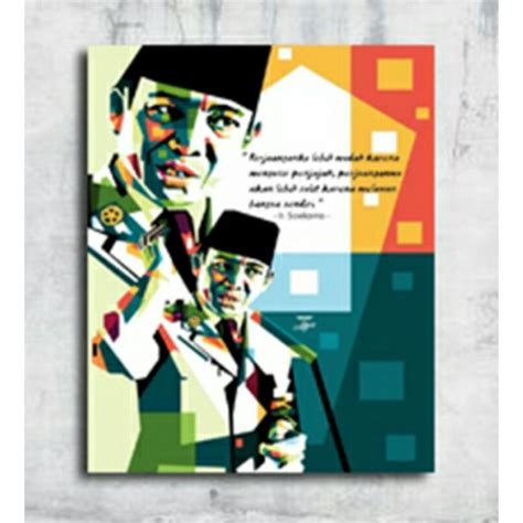 Jual Poster Dinding Bung Karno Artwork Indonesia Shopee Indonesia