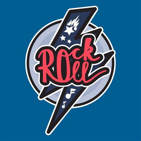 Rock And Roll Lettering 8023979 Vector Art At Vecteezy