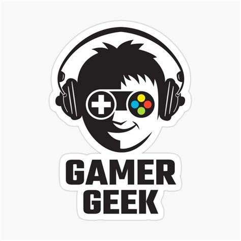 Gamer Geek Glossy Sticker By Pivox In 2021 Geek Stuff Transparent