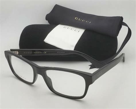 classic gucci rectangular reading glasses gg0006o 005 55 18 black frames readers ebay