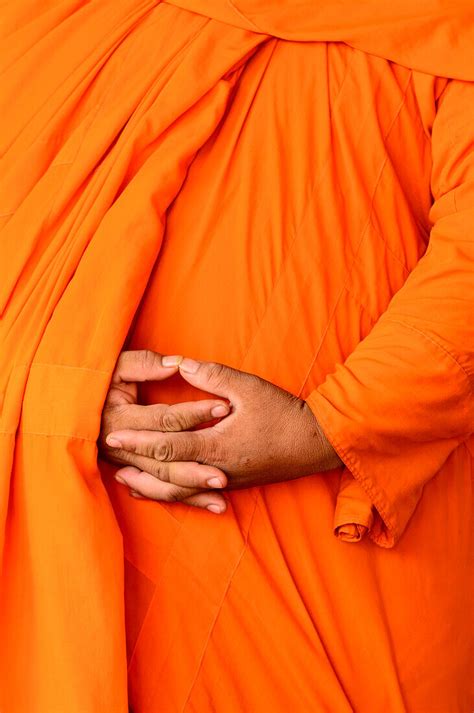 A Buddhist Monk In Cambodia With Folded License Image 71383494