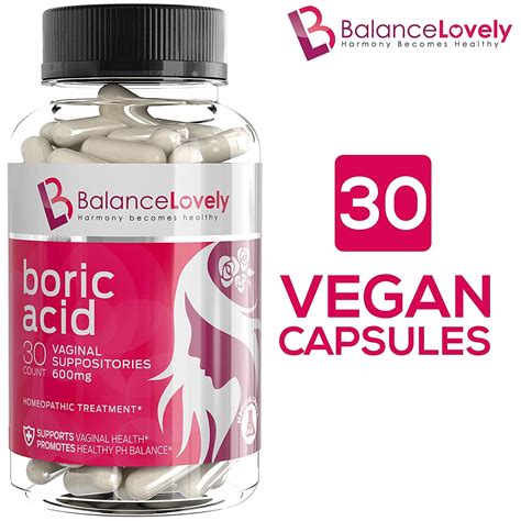 Boric Acid Suppositories 100 Pure Boric Acid 600mg In Vegan Capsules