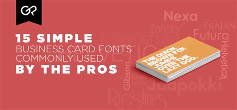 15 Simple Business Card Fonts Commonly Used By The Pros Gotprint Blog