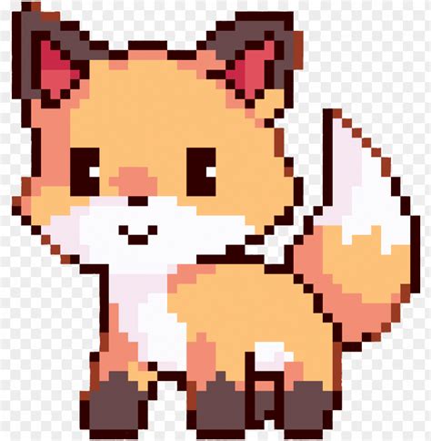 Free Png Cute Fox Pixel Art Clipart Pixel Art Drawing Kawaii Fox
