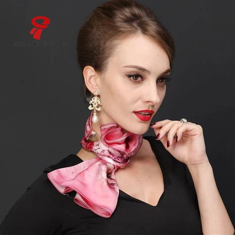 Scarf Square Silk Scarf 100 Silk Satin Scarf Female Women Luxury Brand Shawl Wrap Hijab Soft