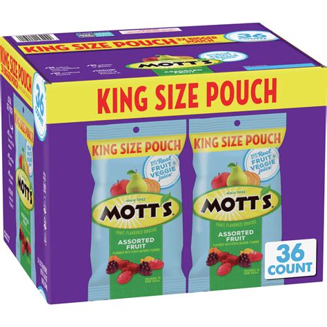 Motts Fruit Flavored Snacks Assorted Fruit 36 Ct 25 Oz Each
