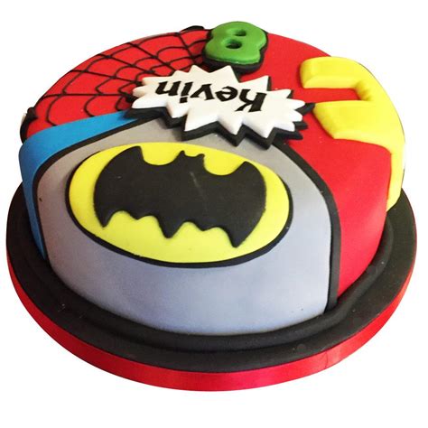 Baked in three round cake. Marvel Birthday Cake - Buy Online, Free UK Delivery - New ...