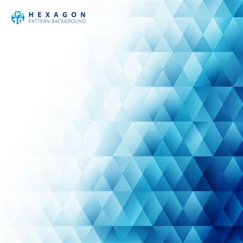 Abstract Blue Geometric Hexagon Pattern White Background And Texture