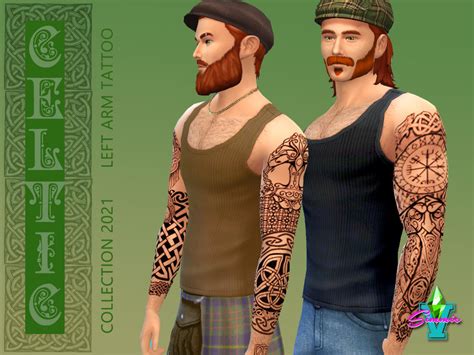 The Sims Resource Simmiev Celtic Left Arm Tattoo