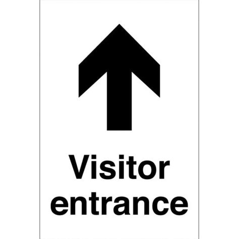Visitor Entrance Arrow Up Sign From Key Signs Uk