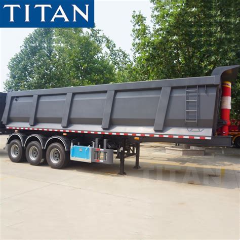 Titan 3 Axle Rear End Dump Trailer U Shape Tippers Trailer China Dump