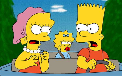 X Px Free Download Hd Wallpaper The Simpsons Bart Simpson Lisa Simpson Maggie