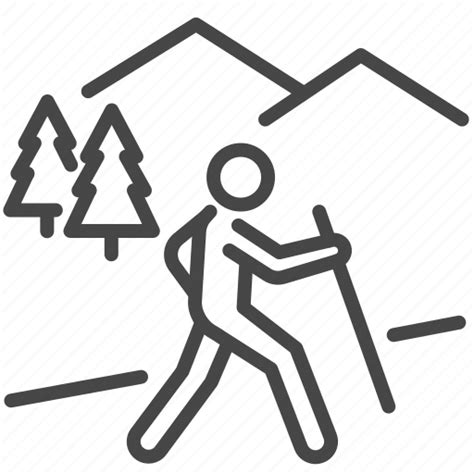 Landscape Nature Trekker Trekking Walking Icon Download On Iconfinder