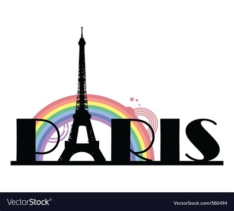 Paris Typography Royalty Free Vector Image Vectorstock